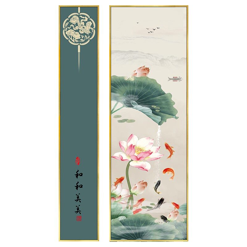 高档中式山水装饰画玄关背景墙画