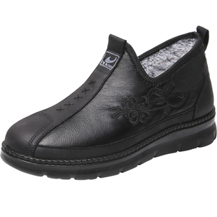 老人棉鞋女冬季加绒保暖鞋老太太鞋防水防滑软底女士老年人奶奶鞋