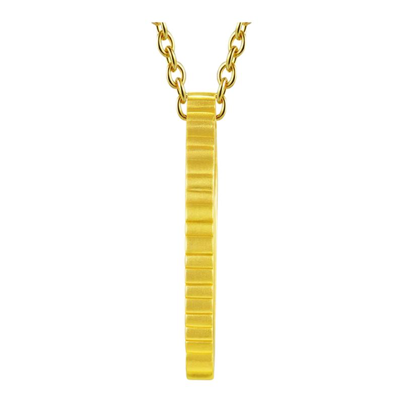 justgold镇金店稜合-缕光黄金足金吊坠1534091Y