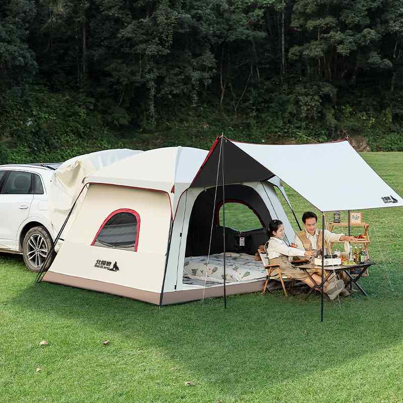 户外帐篷黑胶车尾帐三合一露营暴雨装备加厚加大野营防晒防过夜