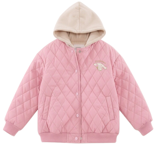 女童棉服秋冬2026新款洋气儿童外出服保暖宽松大童休闲假两件上衣