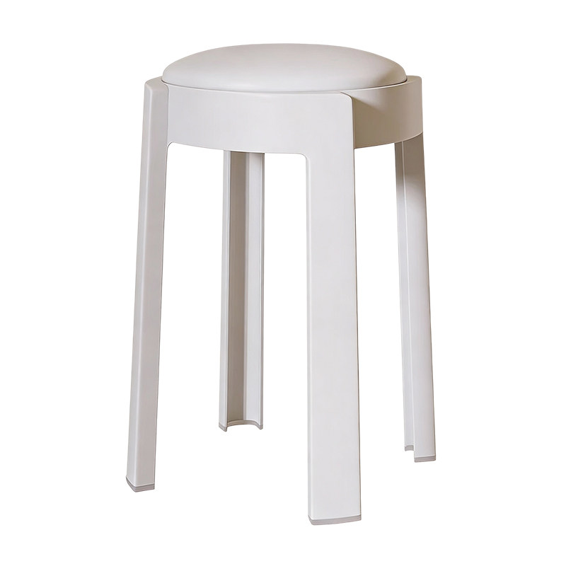 新款家用餐桌凳子软包可叠放风车餐凳靠背塑料餐椅餐厅吃饭椅子