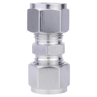 304不锈钢卡套式直通中间接头等径异径变径两通二通气源仪表铜管