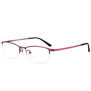 普莱斯商务超轻纯钛半框近视眼镜女网上可配度数小框防蓝光眼睛架
