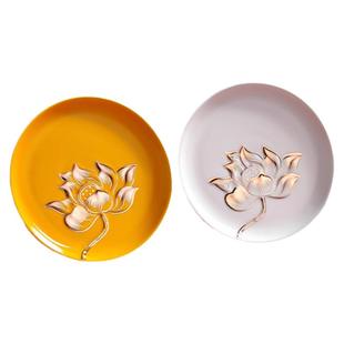 陶瓷莲花供果果盘家用贡盘财神爷供盘贡品盘子佛前供佛上供的盘子