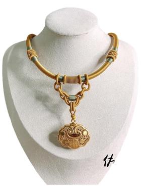 宝宝手工项圈合金吊坠新中式饰品