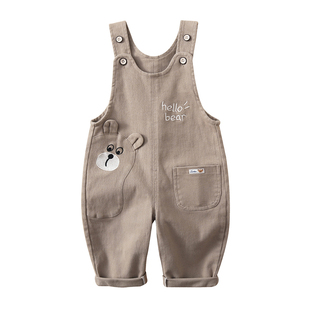 宝宝背带裤春秋0-3岁男女童a类纯棉弹力2025秋季新款儿童婴儿裤子