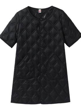 半袖马甲女秋冬长款保暖棉服