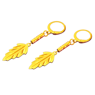 沙金正品24k金叶子不掉色首饰