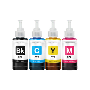 适用爱普生打印机墨水672四色L380 L360 L310黑色L1300 L130 L313 L351 L363 L383彩色L455 L565非epson原装