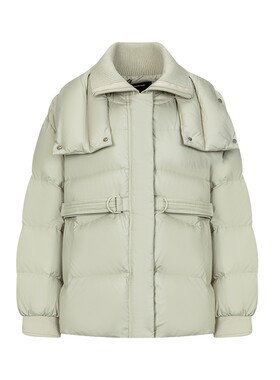 艾莱依爆款羽绒服女冬双层领设计感短款时尚高级收腰鸭绒保暖外套