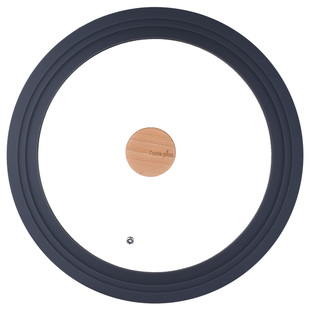 悦味钢化玻璃硅胶锅盖不粘锅蒸锅家用透明盖子16-32CM通用阶梯盖