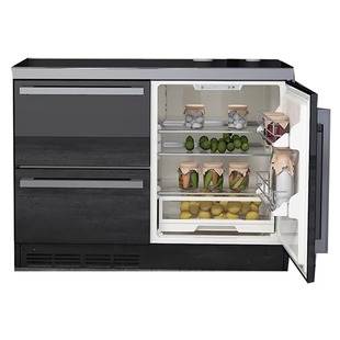 198L卧式冰箱家用台下嵌入式厨房岛台橱柜横抽屉式零嵌直嵌矮冰柜