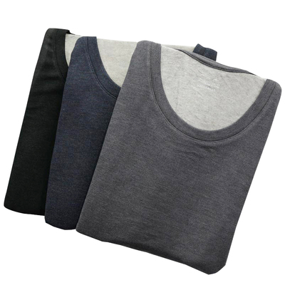 上可山羊绒蚕丝男士保暖套装8893