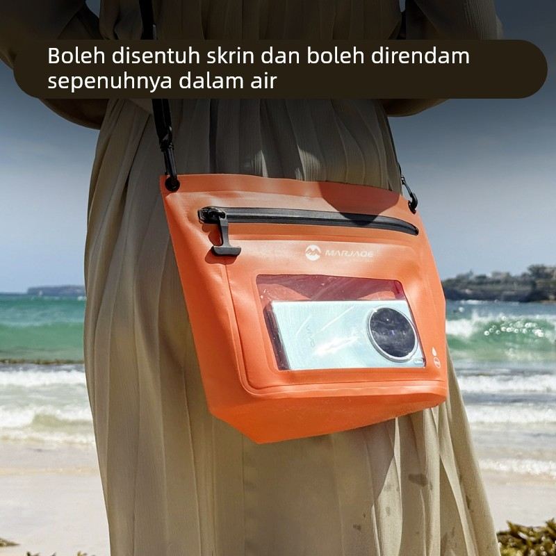 海边泼水节游泳IPX7防水包可触屏可下水单肩包漂流潜水手机防水袋