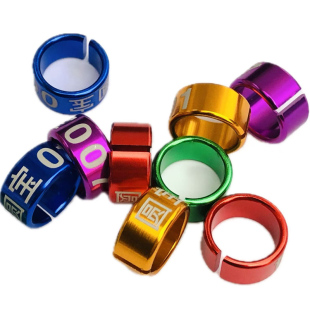 定制鸽子足环信鸽脚环鸽子用品开口卡环识别环铝环刻字元宝鸽环