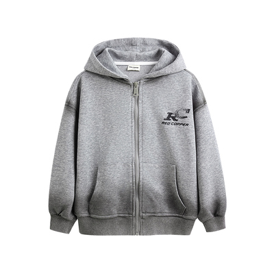 redcopper童装男童2025新款秋冬季儿童渐变连帽拉链卫衣开衫外套