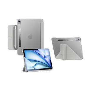 闪魔2025新款iPadAir7/6保护壳适用苹果Pro平板保护套11/13英寸透明4/5背板10.9寸防弯套mini6/7折叠支架壳