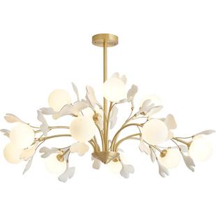 法式轻奢奶油风客厅吊灯中古vintage主卧室灯复古包豪斯陶瓷灯具