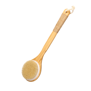 凌恩洗澡刷搓澡搓背神器后背不求人沐浴刷猪鬃干刷身体刷软毛长柄