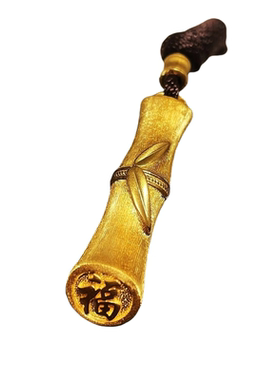 金包银传承工艺竹节福字吊坠项链