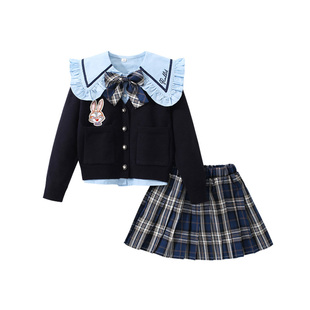 Hi!Fish女童春季套装jk学院风裙子女孩朱迪兔子警官儿童衣服冬装