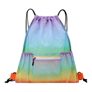 网布透气儿童5号篮球袋足球袋学生7号篮球袋沙滩衣物收纳袋抽绳袋