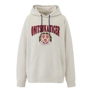 Onitsuka Tiger鬼塚虎官方男女款冬季长袖舒适休闲连帽卫衣