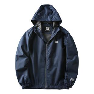 德国订单 防风防水！秋季男士户外运动休闲薄绒连帽宽松夹克外套
