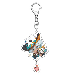 原神夹层钥匙扣瓦雷莎伊法爱可菲同人游戏周边亚克力挂件二次元