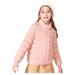 巴拉巴拉儿童短款羽绒服女童轻薄外套中大童立领上衣冬装新款童装