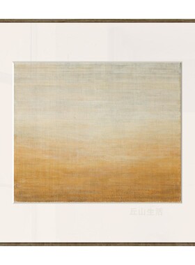 宁静的湖面现代抽象风景艺术挂画原木中古风壁画装饰画餐厅民宿