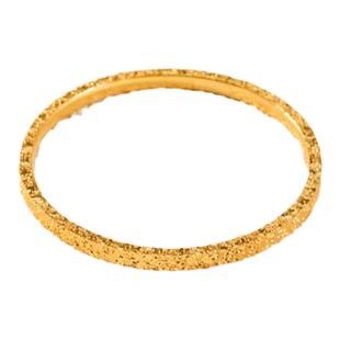 金包银窄碎冰冰手镯女款足金足银首饰手串金包银古法传承爆闪手镯