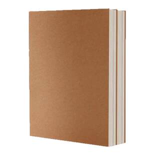 复古牛皮纸笔记本子空白本简约记事本高颜值A5草稿本加厚横线内页