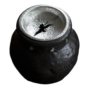 觅白战鼓锡盖建水小渣斗香炉手工陶瓷水盂茶杯洗茶渣缸茶道零配件