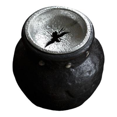 觅白言物茶道香炉建水手工锡制