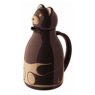 利快旋转式保温壶HELIOS德国创意动物卡通造型玻璃内胆热水瓶1L