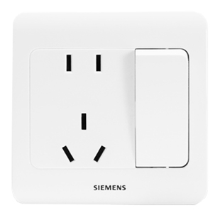 西门子一开双控五孔远景雅白二三插带双控开关五孔带开关插座面板