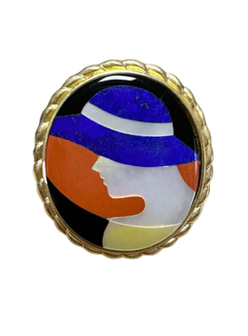 胸针大青坊宝石工艺精湛复古吊坠