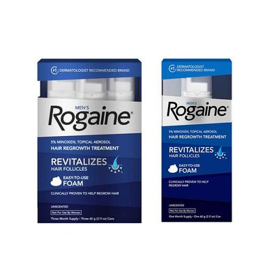 【自营】Rogaine落健米诺地尔酊生发泡沫男士增密发4瓶装