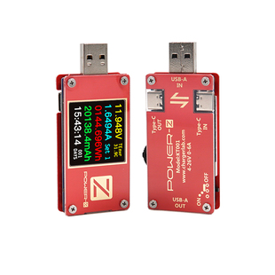 usb测试仪电压电流表POWERZ快充功率充电头网检测仪PD诱骗器KT002