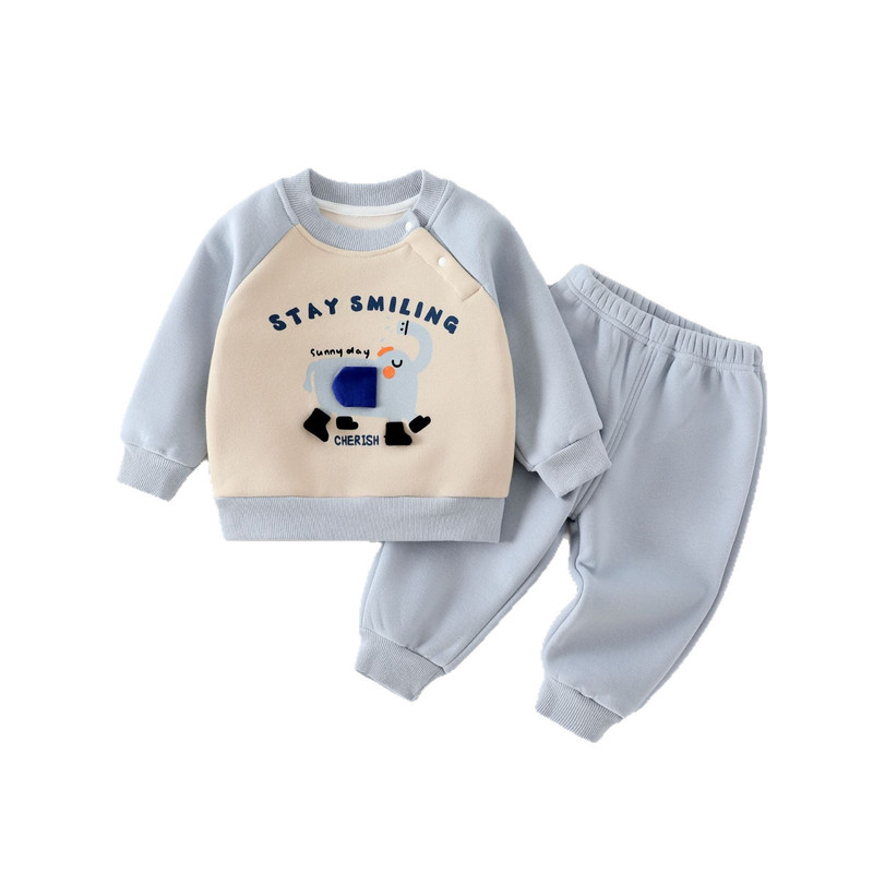 【撤柜专区】品牌专柜 新生婴儿衣服秋冬卫衣套装休闲宝宝薄棉衣