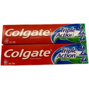 香港版进口高露洁三重功效牙膏防蛀洁白清新薄荷亮白清新口气