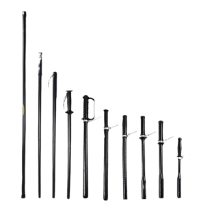 防爆棍保安橡胶棒 防暴伸缩实心长棍 车载齐眉武术防身棍安保器材