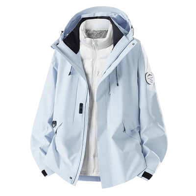 稻草人三合一冲锋羽绒衣女秋冬季户外徒步工装保暖加厚滑雪服外套