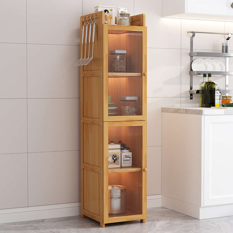 侧面夹缝极窄置物架厨房夹缝收纳柜缝隙柜窄边厨房多层落地储物柜