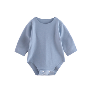 德绒宝宝长袖包屁衣男女婴儿打底内衣春秋冬加厚保暖三角连体衣服