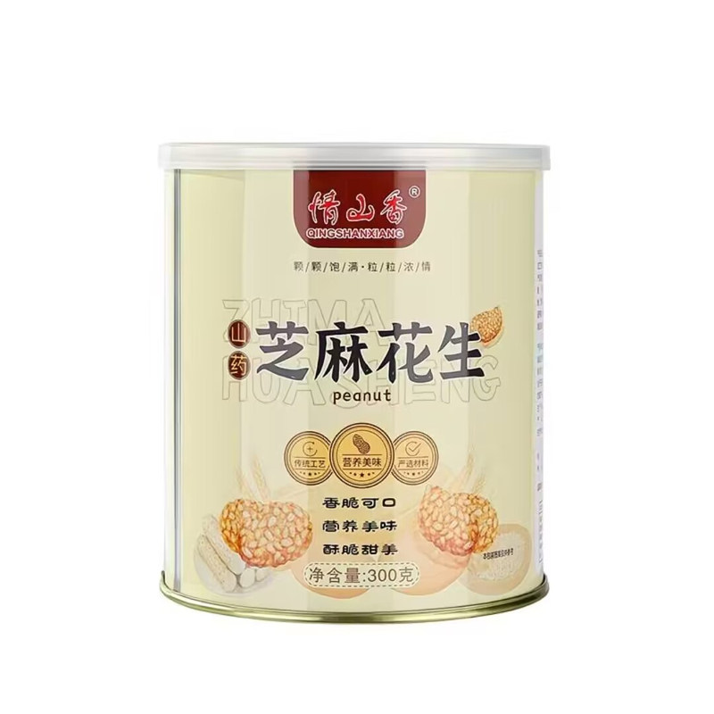 情山香山药芝麻花生豆食品美味零食酥脆香脆大颗罐装花生米下酒菜