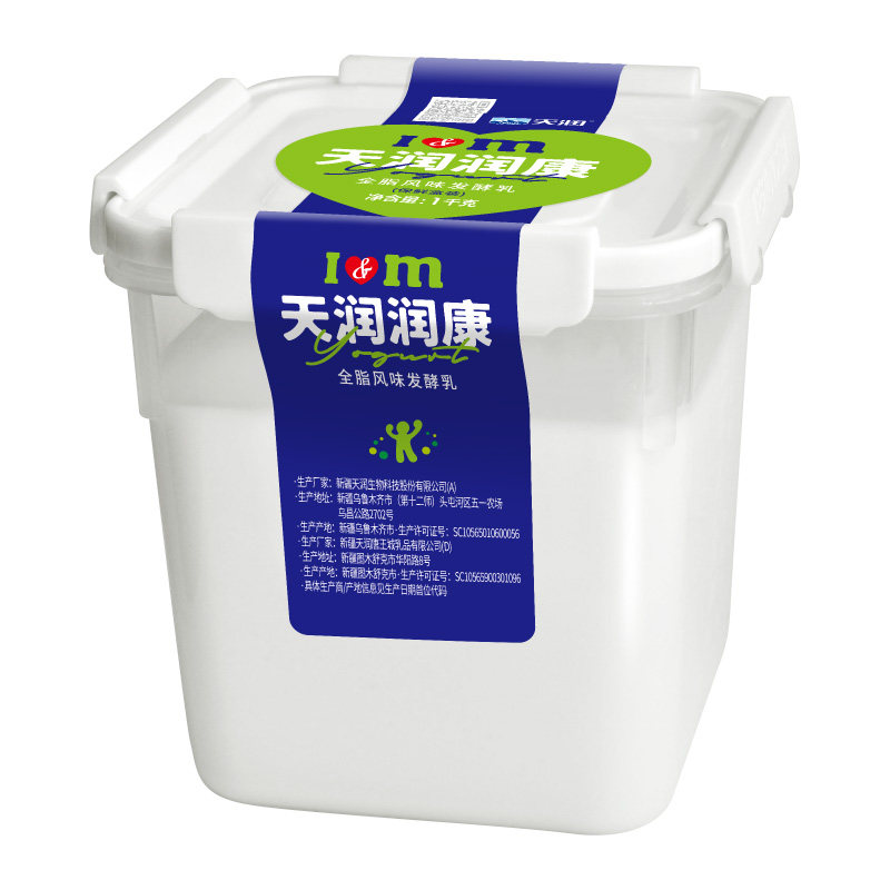 新疆天润低温老酸奶润康1kg桶装