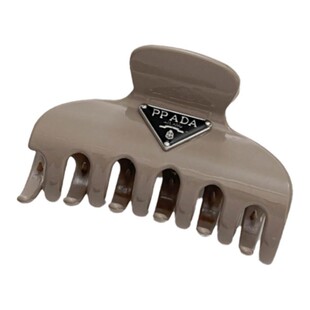 简约奶咖发夹女后脑勺轻奢短发过渡期抓夹鲨鱼夹高级网红中号发抓